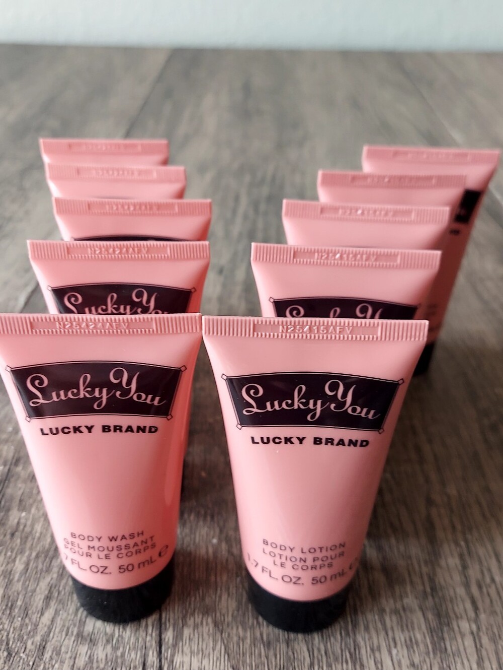 10pc Total. Lucky You Lucky Brand Body Wash+Body Lotion Sets 1.7oz ea. New